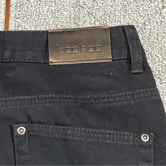 Boohoo Jeans Womens Size 2 Black Distressed Helena Mom Jean Denim Cotton NWT - Picture 11 of 11